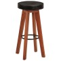 Taburetes de cocina 2 uds cuero auténtico madera maciza acacia de vidaXL, Taburetes de cocina - Ref: Foro24-348165, Precio: 1...
