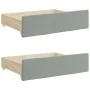 Sofá cama nido con cajones terciopelo gris claro 100x200 cm de vidaXL, Camas y somieres - Ref: Foro24-3197356, Precio: 300,24...