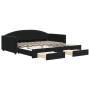 Sofá cama nido con cajones terciopelo negro 100x200 cm de vidaXL, Camas y somieres - Ref: Foro24-3197360, Precio: 313,92 €, D...