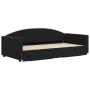 Sofá cama nido con cajones terciopelo negro 100x200 cm de vidaXL, Camas y somieres - Ref: Foro24-3197360, Precio: 313,92 €, D...