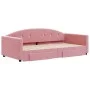 Sofá cama nido con cajones terciopelo rosa 100x200 cm de vidaXL, Camas y somieres - Ref: Foro24-3197359, Precio: 304,38 €, De...