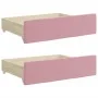 Sofá cama nido con cajones terciopelo rosa 100x200 cm de vidaXL, Camas y somieres - Ref: Foro24-3197359, Precio: 304,38 €, De...