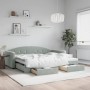 Sofá cama nido con cajones terciopelo gris claro 90x190 cm de vidaXL, Camas y somieres - Ref: Foro24-3197362, Precio: 286,33 ...