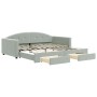 Sofá cama nido con cajones terciopelo gris claro 90x190 cm de vidaXL, Camas y somieres - Ref: Foro24-3197362, Precio: 286,33 ...