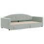 Sofá cama nido con cajones terciopelo gris claro 90x190 cm de vidaXL, Camas y somieres - Ref: Foro24-3197362, Precio: 286,33 ...