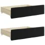 Sofá cama nido con cajones terciopelo negro 90x190 cm de vidaXL, Camas y somieres - Ref: Foro24-3197364, Precio: 278,08 €, De...