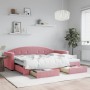 Sofá cama nido con cajones terciopelo rosa 80x200 cm de vidaXL, Camas y somieres - Ref: Foro24-3197345, Precio: 292,05 €, Des...