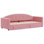 Sofá cama nido con cajones terciopelo rosa 80x200 cm de vidaXL, Camas y somieres - Ref: Foro24-3197345, Precio: 292,05 €, Des...