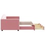 Sofá cama nido con cajones terciopelo rosa 80x200 cm de vidaXL, Camas y somieres - Ref: Foro24-3197345, Precio: 292,05 €, Des...