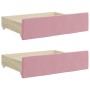 Sofá cama nido con cajones terciopelo rosa 80x200 cm de vidaXL, Camas y somieres - Ref: Foro24-3197345, Precio: 292,05 €, Des...