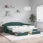 Sofá cama nido con cajones terciopelo verde oscuro 90x200 cm de vidaXL, Camas y somieres - Ref: Foro24-3197351, Precio: 292,8...
