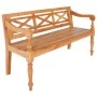 Batavia hellbraune Mahagoniholzbank 123 cm von vidaXL, Bänke für Hallen und Lager - Ref: Foro24-337078, Preis: 128,39 €, Raba...
