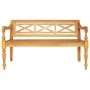 Batavia hellbraune Mahagoniholzbank 123 cm von vidaXL, Bänke für Hallen und Lager - Ref: Foro24-337078, Preis: 128,39 €, Raba...