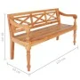 Batavia hellbraune Mahagoniholzbank 123 cm von vidaXL, Bänke für Hallen und Lager - Ref: Foro24-337078, Preis: 128,39 €, Raba...