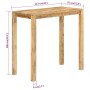 Mesa alta de bar madera maciza de mango 112x55x108 cm de vidaXL, Mesas auxiliares - Ref: Foro24-350317, Precio: 208,24 €, Des...