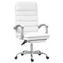 Silla de oficina reclinable masaje cuero sintético blanco de vidaXL, Sillas de oficina - Ref: Foro24-349732, Precio: 134,43 €...