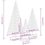 Árboles de Navidad de madera 3 pzas madera maciza pino en Decoración Festiva y Estacional | Comprar online en Foru.es