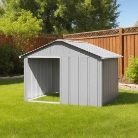 Casa para perros acero galvanizado gris 116,5x153x81,5 cm en Casetas para perros | Comprar online en Foru.es