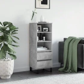 Hohes Sideboard aus betongrauem Sperrholz, 40 x 36 x 110 cm von vidaXL, Sideboards - Ref: Foro24-831520, Preis: 73,82 €, Raba...