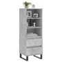 Aparador alto madera contrachapada gris hormigón 40x36x110 cm de vidaXL, Aparadores - Ref: Foro24-831520, Precio: 74,79 €, De...