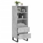 Aparador alto madera contrachapada gris hormigón 40x36x110 cm de vidaXL, Aparadores - Ref: Foro24-831520, Precio: 74,79 €, De...