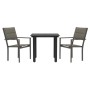 Juego de comedor para jardín 3 piezas acero y textilene negro en Conjuntos de jardín | Comprar online en Foru.es