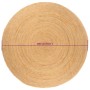 Alfombra redonda yute trenzado 180 cm de vidaXL, Alfombras - Ref: Foro24-343584, Precio: 105,14 €, Descuento: %