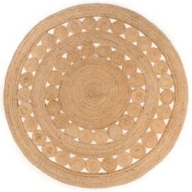 Alfombra redonda de yute trenzado 240 cm de vidaXL, Alfombras - Ref: Foro24-343592, Precio: 187,76 €, Descuento: %