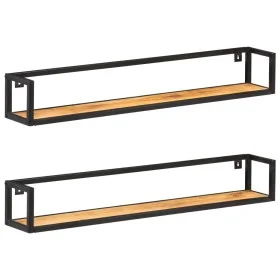 Estantes de pared 2 unidades 120 cm madera maciza acacia de vidaXL, Estantes y estanterías - Ref: Foro24-320675, Precio: 97,4...