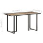 Mesa de comedor de madera maciza reciclada 140 cm de vidaXL, Mesas de cocina y de comedor - Ref: Foro24-320692, Precio: 202,5...