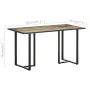 Recycled solid wood dining table 140 cm by vidaXL, Kitchen and dining tables - Ref: Foro24-320692, Price: 198,88 €, Discount: %