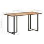 Mesa de comedor de madera maciza de mango rugosa 140 cm de vidaXL, Mesas de cocina y de comedor - Ref: Foro24-320691, Precio:...