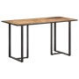 Mesa de comedor de madera maciza de mango rugosa 140 cm de vidaXL, Mesas de cocina y de comedor - Ref: Foro24-320691, Precio:...