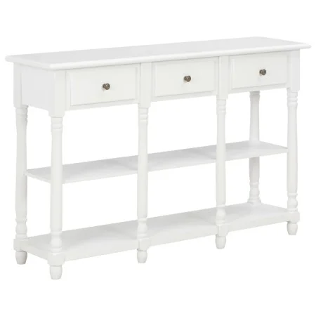 Mesa consola de MDF blanca 120x30x76 cm de vidaXL, Mesas auxiliares - Ref: Foro24-280015, Precio: 217,78 €, Descuento: %