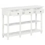 Mesa consola de MDF blanca 120x30x76 cm de vidaXL, Mesas auxiliares - Ref: Foro24-280015, Precio: 217,78 €, Descuento: %