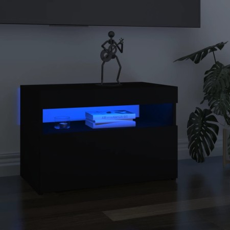 Mueble de TV con luces LED negro 60x35x40 cm de vidaXL, Muebles TV - Ref: Foro24-804411, Precio: 48,55 €, Descuento: %