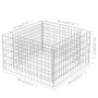 Arriate de gaviones de acero 90x90x50 cm de vidaXL, Maceteros y jardineras - Ref: Foro24-143557, Precio: 59,54 €, Descuento: %
