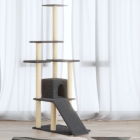 Rascador para gatos con postes de sisal gris oscuro 155 cm de vidaXL, Mobiliario para gatos - Ref: Foro24-171517, Precio: 56,...