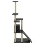 Rascador para gatos con postes de sisal gris oscuro 155 cm de vidaXL, Mobiliario para gatos - Ref: Foro24-171517, Precio: 56,...