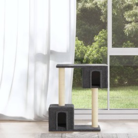 Rascador para gatos con postes de sisal gris oscuro 60 cm de vidaXL, Mobiliario para gatos - Ref: Foro24-171432, Precio: 30,4...