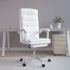 Silla de oficina reclinable cuero sintético blanco de vidaXL, Sillas de oficina - Ref: Foro24-349658, Precio: 115,81 €, Descu...