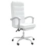 Silla de oficina reclinable cuero sintético blanco de vidaXL, Sillas de oficina - Ref: Foro24-349658, Precio: 115,81 €, Descu...