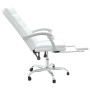 Silla de oficina reclinable cuero sintético blanco de vidaXL, Sillas de oficina - Ref: Foro24-349658, Precio: 115,81 €, Descu...