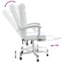 Silla de oficina reclinable cuero sintético blanco de vidaXL, Sillas de oficina - Ref: Foro24-349658, Precio: 115,81 €, Descu...