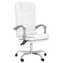 Silla de oficina reclinable masaje cuero sintético blanco de vidaXL, Sillas de oficina - Ref: Foro24-349672, Precio: 118,34 €...