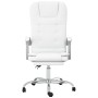 Silla de oficina reclinable masaje cuero sintético blanco de vidaXL, Sillas de oficina - Ref: Foro24-349672, Precio: 118,34 €...