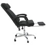 Silla de oficina reclinable masaje cuero sintético negro de vidaXL, Sillas de oficina - Ref: Foro24-349743, Precio: 152,11 €,...