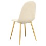 Sillas de comedor 4 unidades terciopelo blanco crema de vidaXL, Sillas de comedor - Ref: Foro24-325688, Precio: 248,22 €, Des...