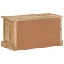 Banco zapatero madera de mango maciza 85x40x45 cm de vidaXL, Bancos para recibidores y almacenamiento - Ref: Foro24-337827, P...