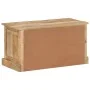 Banco zapatero madera de mango maciza 85x40x45 cm de vidaXL, Bancos para recibidores y almacenamiento - Ref: Foro24-337827, P...